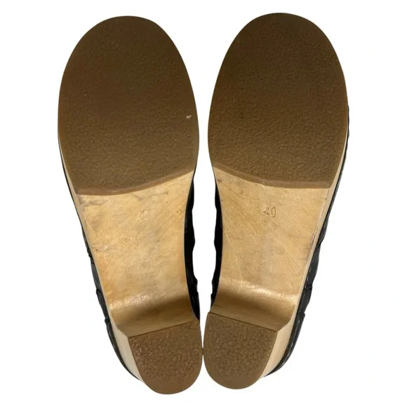 Swedish Hasbeens Chelsea Bootie Black Leather Heeled Ankle Boot Women’s EU 40 - Picture 9 of 11